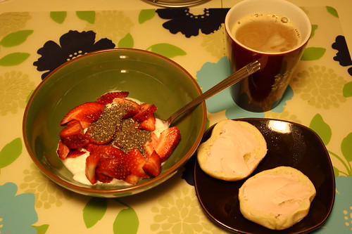 Strawberry Cream Cheese Bagel