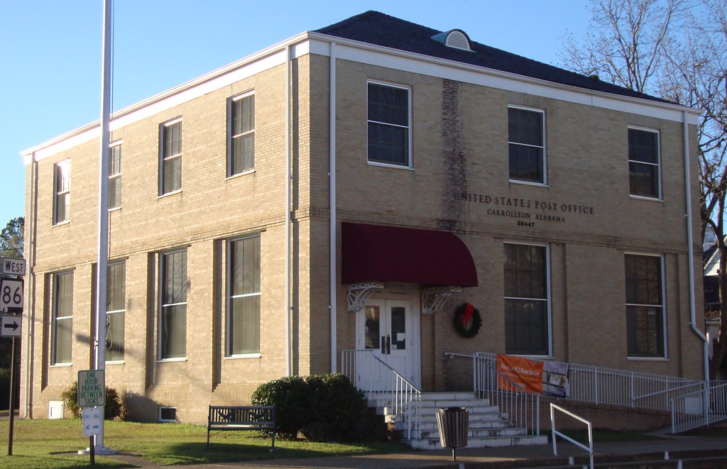 Elevation of Carrollton, AL, USA Topographic Map Altitude Map