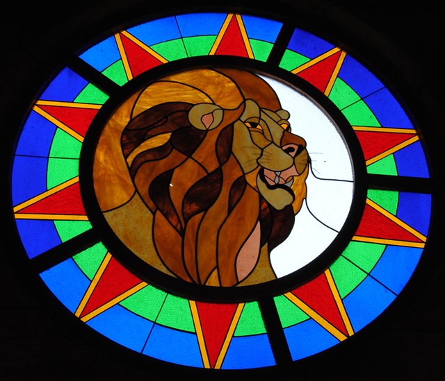 A lion's head stained glass Flickr Photo Sharing!