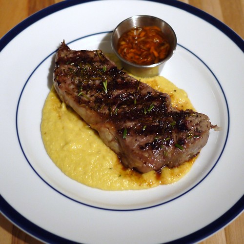 The Bitten Word Strip Steak with Japanese Dipping Sauce