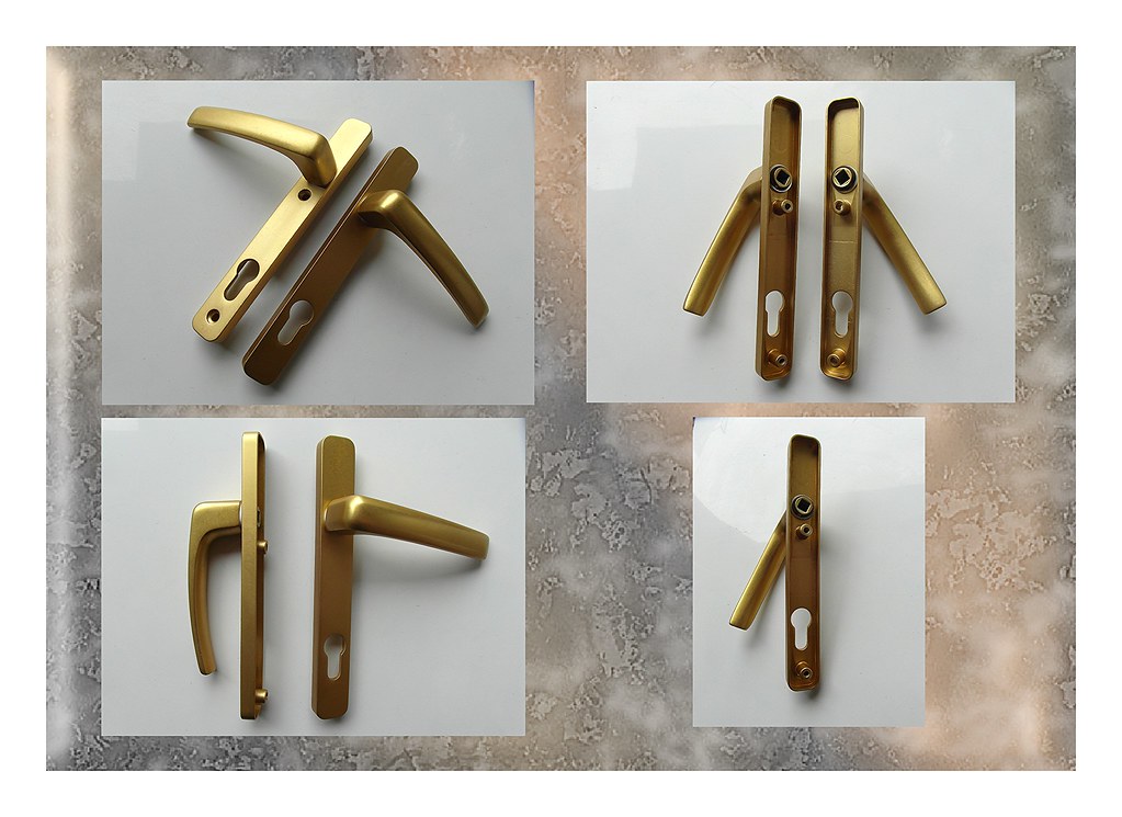 RARE OLD STYLE ROTO FIT PZ92 INLINE HANDLES FOR UPVC DOOR/FRENCH DOOR