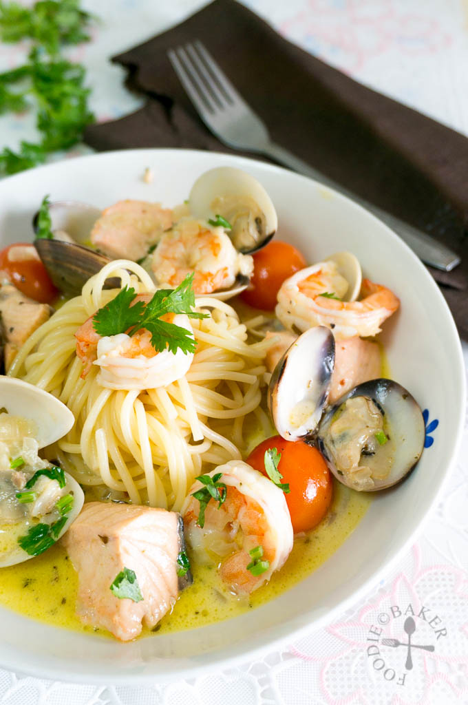 Spaghetti with Seafood Velouté (Gordon Ramsay)