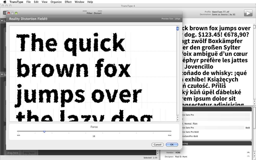 TransType 4.0.1 Universal font format converter for Mac and Windows
