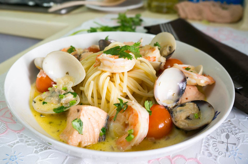 Spaghetti with Seafood Velouté (Gordon Ramsay)