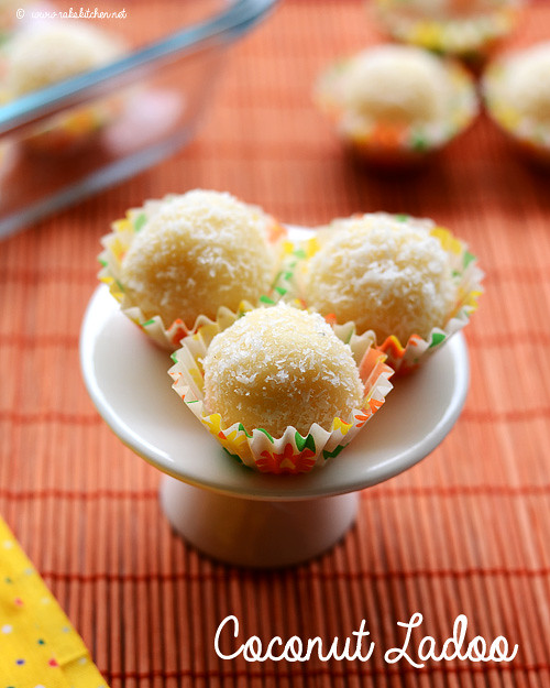 Coconut ladoo recipe (with condensed milk) Easy Diwali recipes Raks