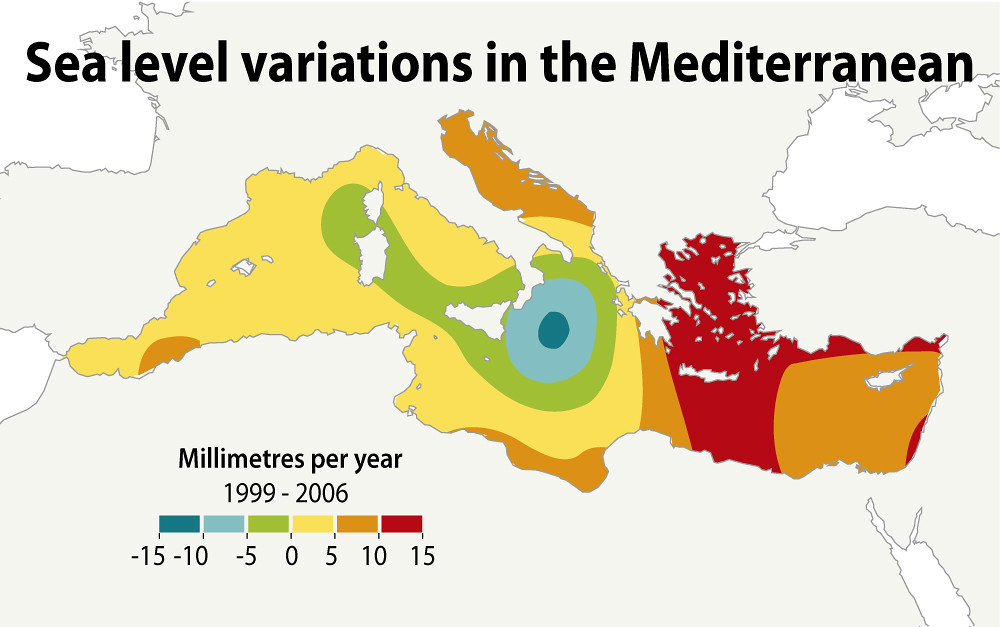 Sea level variations in the Mediterranean GRIDArendal