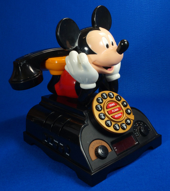 SOLD Rare Vintage Mickey Mouse Talking Alarm Clock Radio Telephone