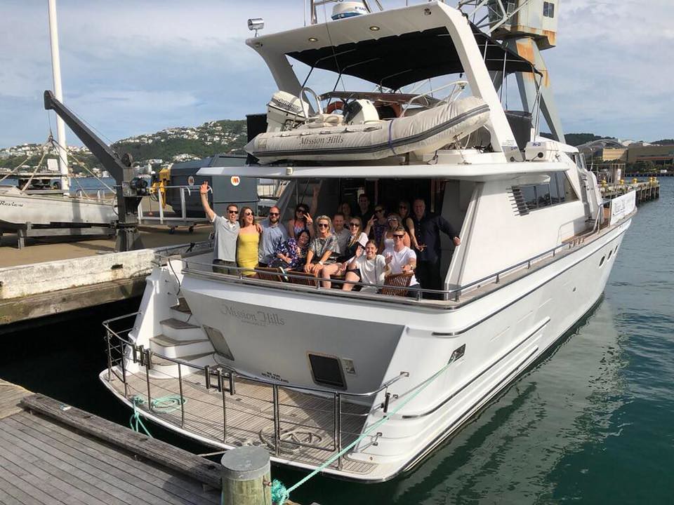 Harbour Cruise Wellington on this luxury yacht Party in style 🥂