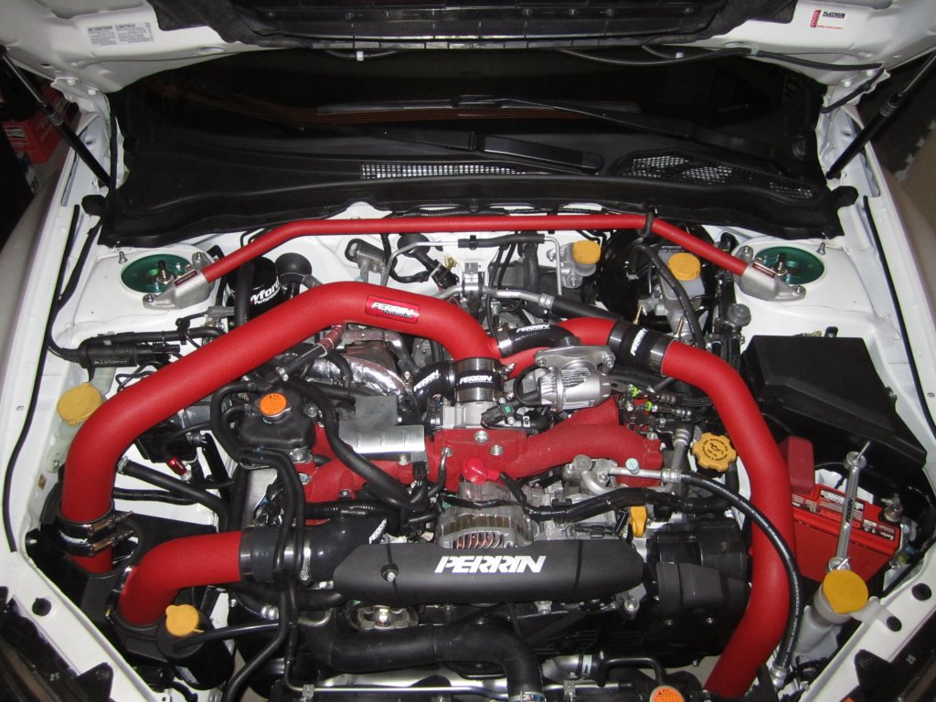 Simple, Perrin bling, crawford bling and more, my 2011 sti bay Subaru