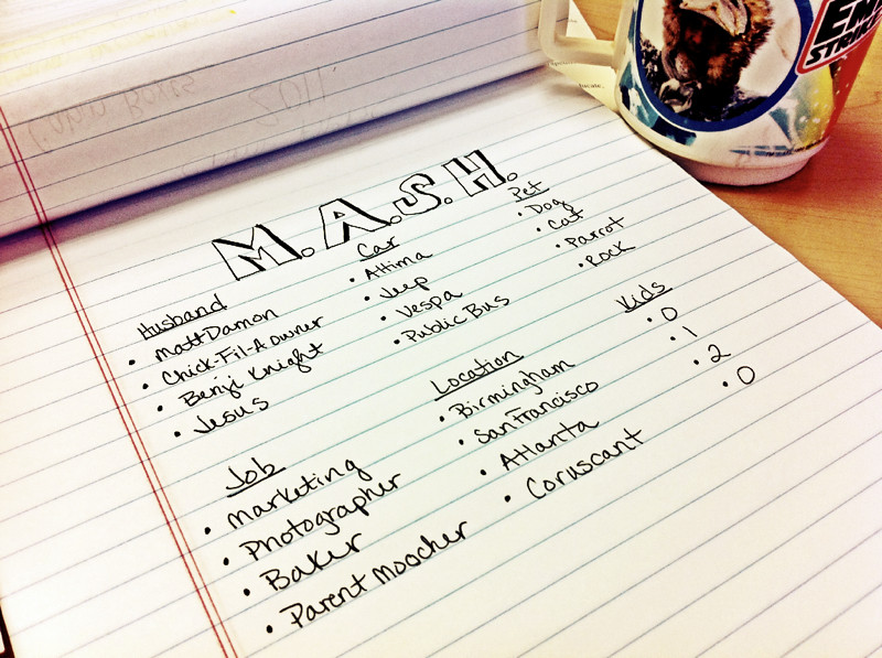 MASH Game Flickr Photo Sharing!