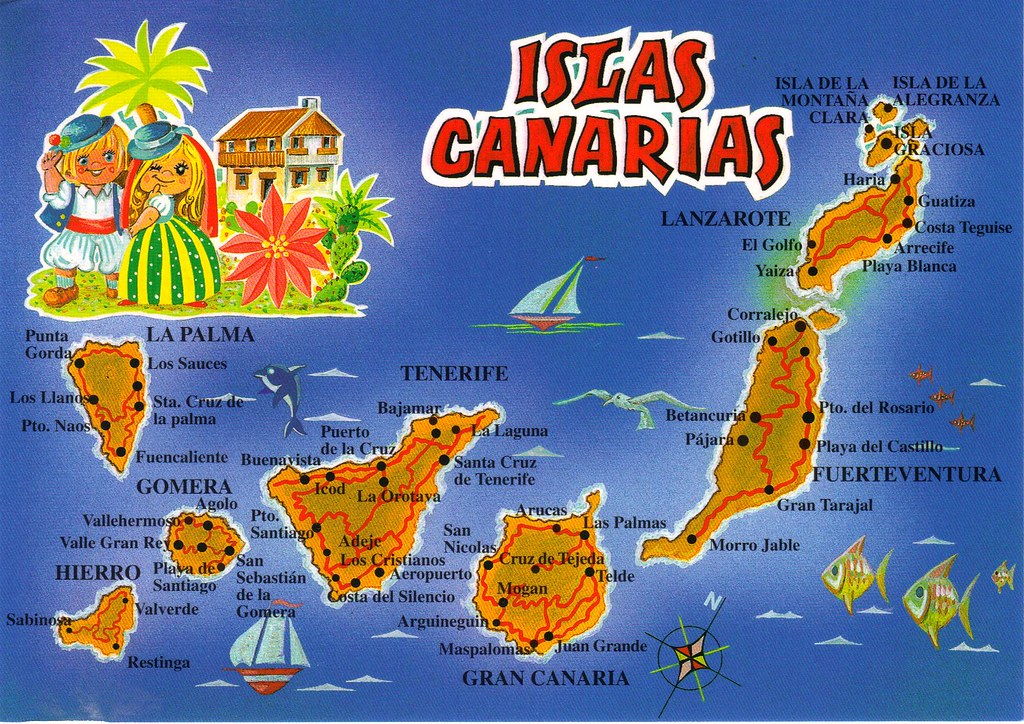 Detailed map of Canary Islands Ontheworldmap.com