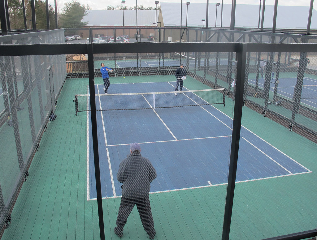 Platform Tennis Elevated, Outside, Caged In Only A Game