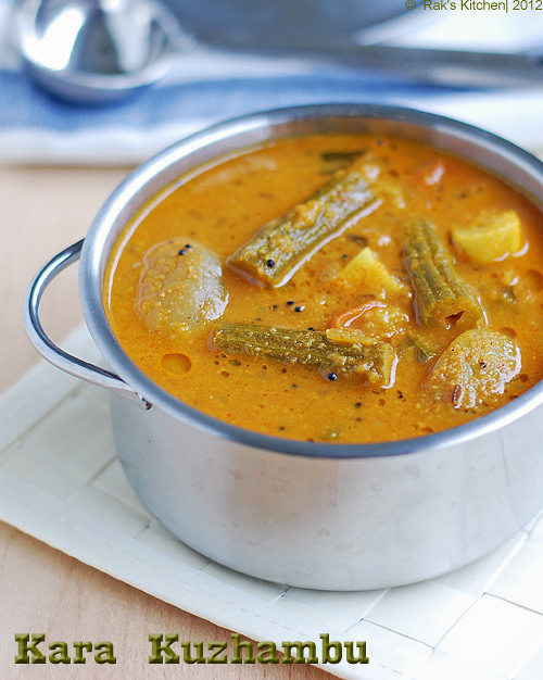 Kara kuzhambu recipe Kara kulambu with brinjal and drumstick Raks