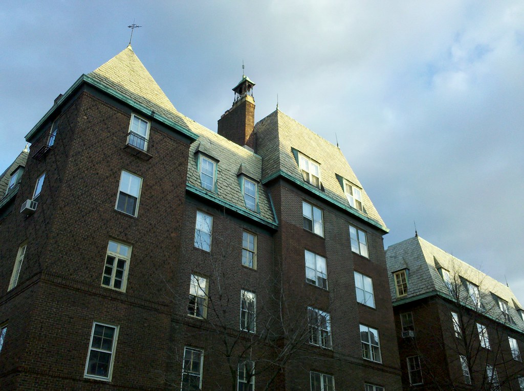 A Jackson Heights garden apartment building I'm Just Walkin'