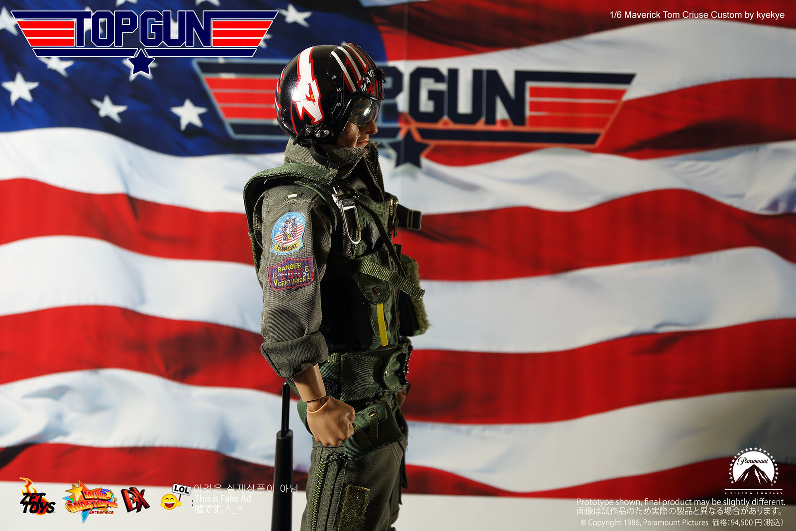 Head and Figure Mods Body Hack 1/6 Top Gun Tom Cruise Custom Complete