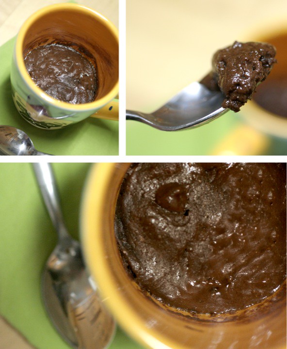 Hot Chocolate Microwave Brownie in a Mug
