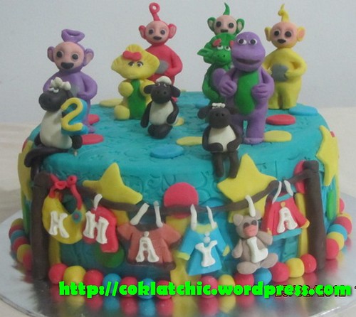Cake Barney, Shaun the sheep, dan teletubbies KHAYLA Jual Kue Ulang
