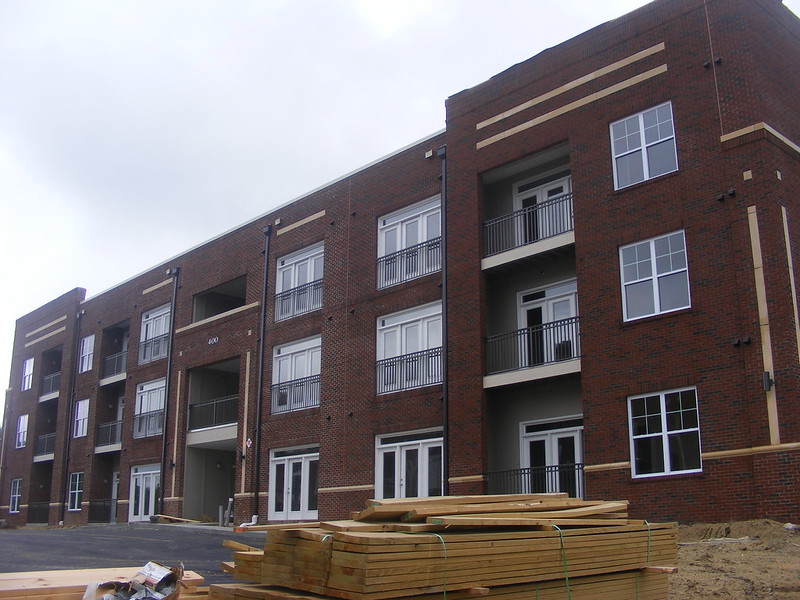 Greensboro's downtown greenway loop (apartments, construction, living