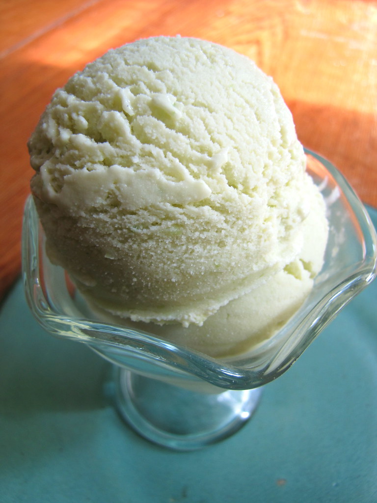 Sugarsnap Pea Ice Cream with Mint & Basil Not Eating Out in New York
