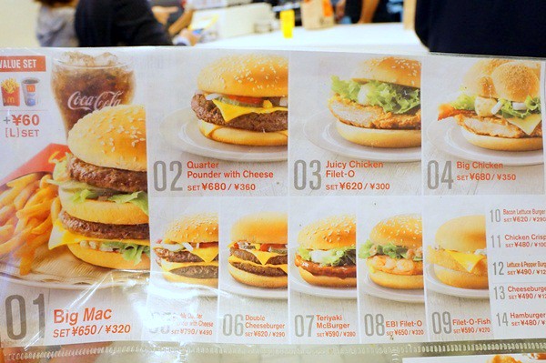 Japan McDonalds Breakfast Sausage and Egg, Cheese Mcgriddles