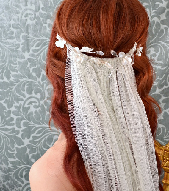 Wedding veil, ivory crystal bridal headpiece, bridal veil, wedding accessories Flickr Photo