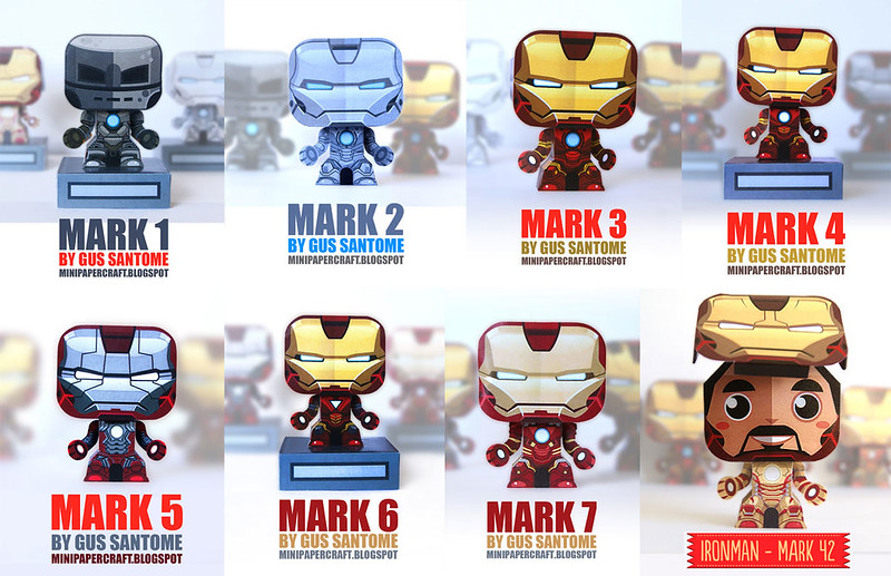"Iron Man" Papercraft by Gus Santome Papercraft by Gus Santome
