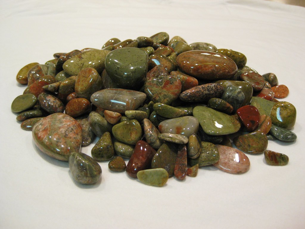 epidosite/unakite meh (16 pics) Rock Tumbling Hobby