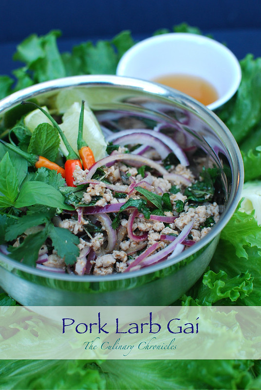 (Isaan) Pork Larb Gai Thai Minced Pork Salad