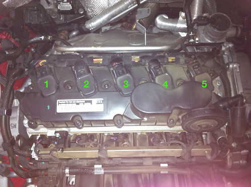 untitled number 5: Installing spark plugs on a MK6 Volkswagen Jetta (2.5L)