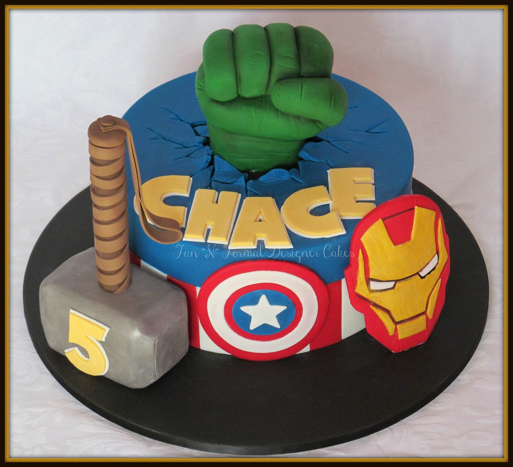 Avengers themed birthday cake a photo on Flickriver