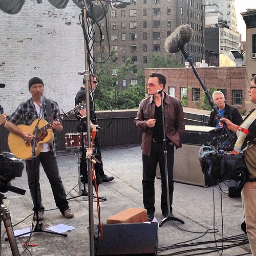 U2 in NYC 2 Entire Band with Guitars, Chris Martin & More