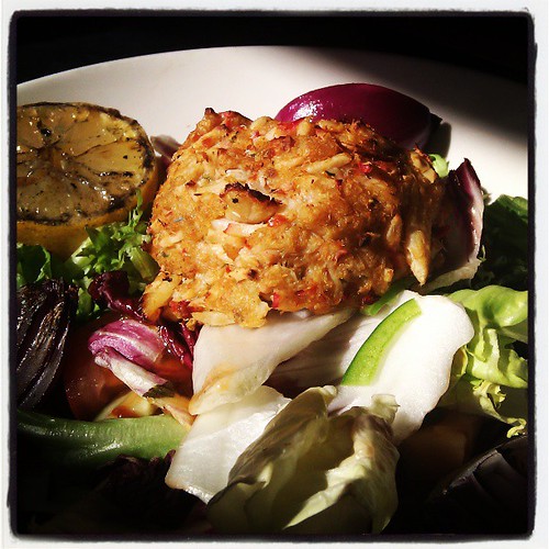 Crab Cake Salad Time for a coffee