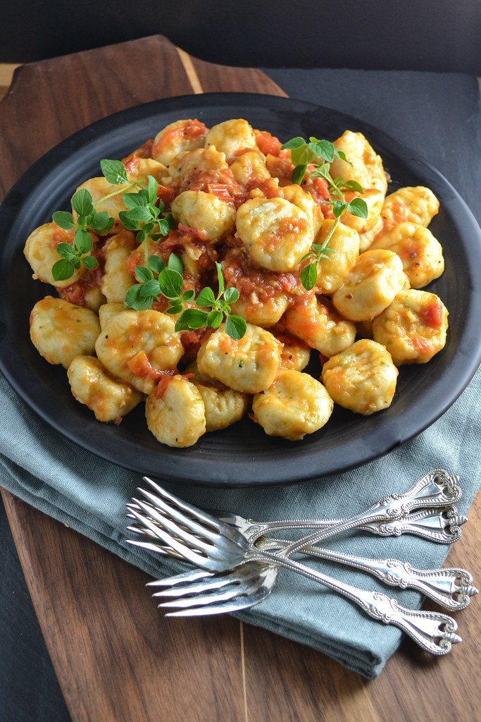 Ricotta Gnocchi with Anchovy Tomato Sauce