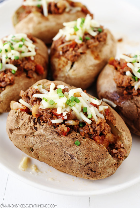 Chili Cheese Stuffed Potatoes CinnamonSpice & Everything Nice