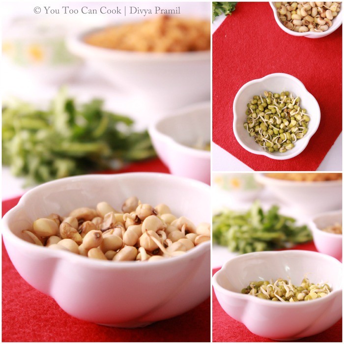 Easy Sprouts Biryani Black Eyed Peas & Green Gram Sprouts Biryani