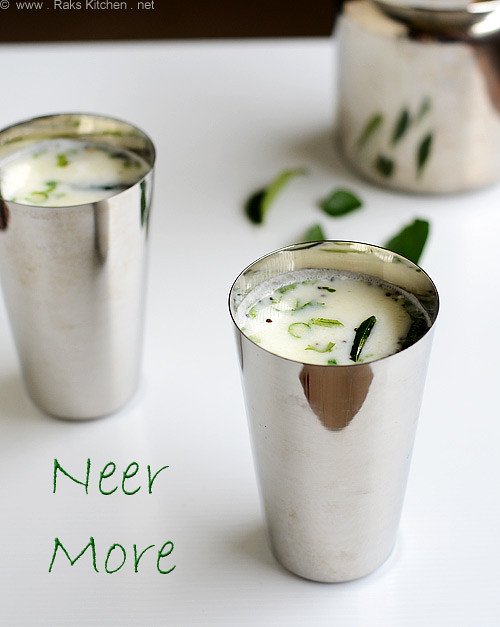 Neer mor Recipe for spiced buttermilk Raks Kitchen Indian