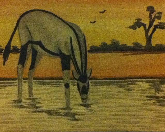 Arabian Oryx as Senegalese Sand Painting Flickr Photo Sharing!