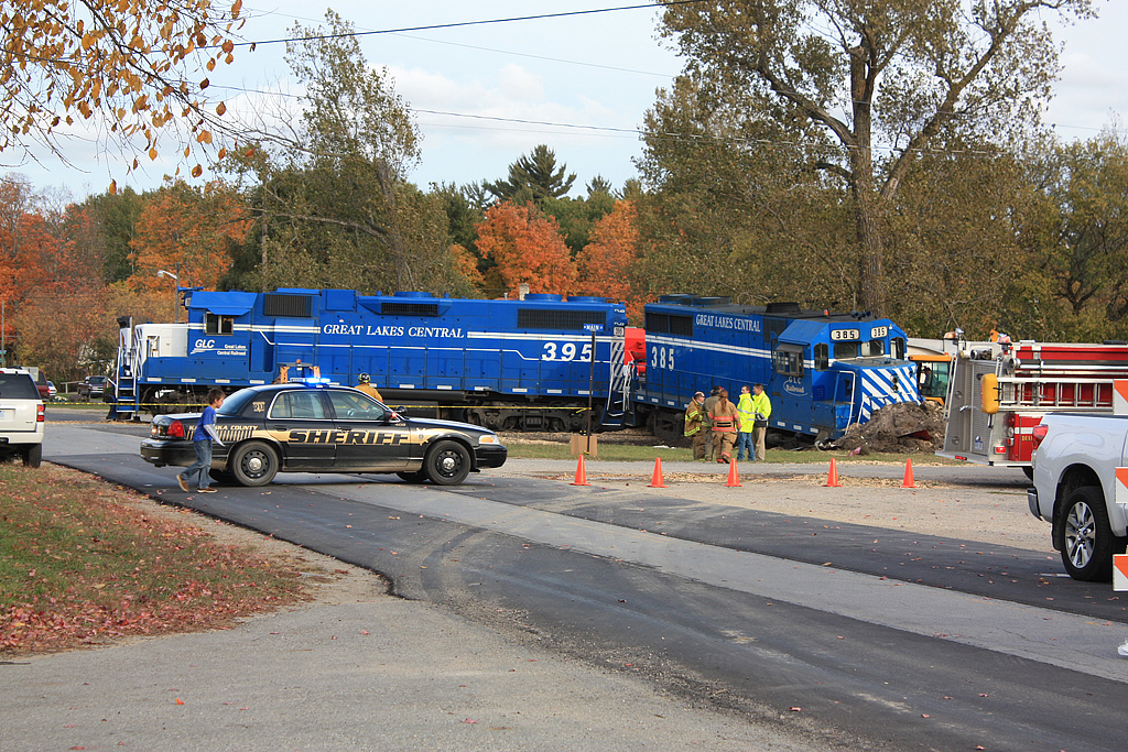 Train vs truck. On GLC south board man