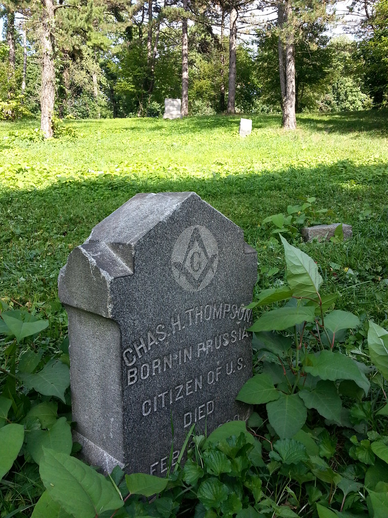 There are a few headstones up on the hill, though I'm Just Walkin'