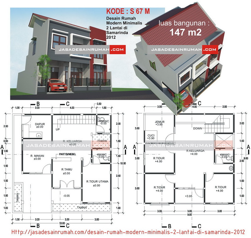 Desain Rumah Modern Minimalis 2 Lantai Di Samarinda 2012 Jasa
