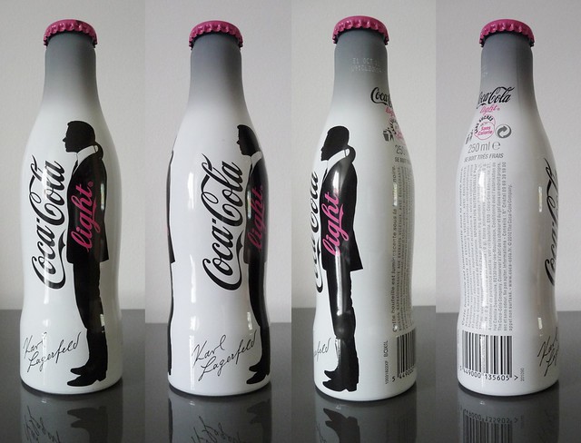 Coca Cola Light Karl Lagerfeld France 2010 Coke aluminium bottle