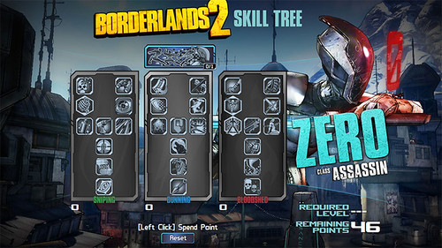 Borderlands 2 Assassin Zer0 Builds Guide Sniping, Cunning, Bloodshed