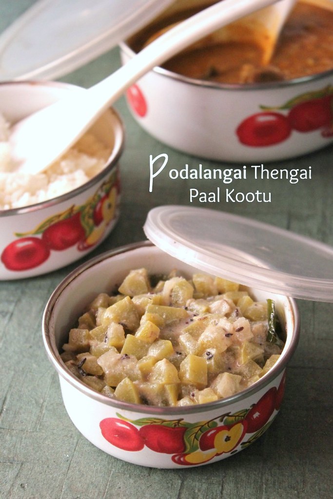 Pudalangai Thengai Paal Kootu Pudalangai Kootu Using coconut milk