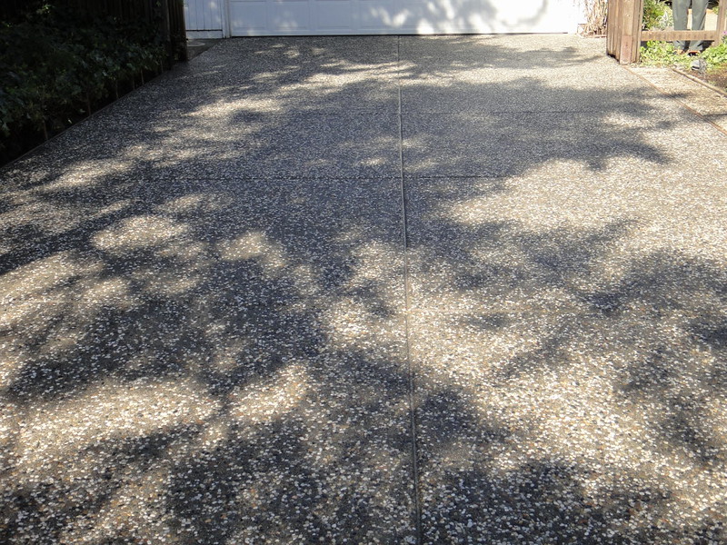 Exposed Aggregate Driveway With Salt & Pepper Rock Close Up Solano