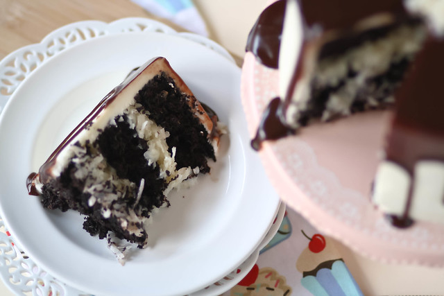 Flowers and Hearts Mounds Layer Cake Recipe