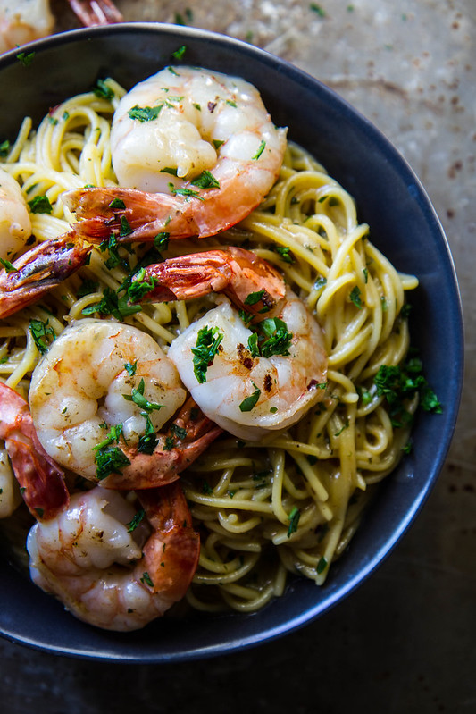 Shrimp Scampi (gluten and dairy free) Heather Christo