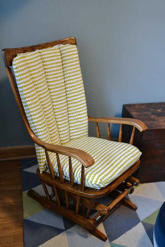 Reupholstering a Nursery Glider