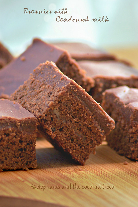 elephants and the coconut trees Brownies with Condensed milk