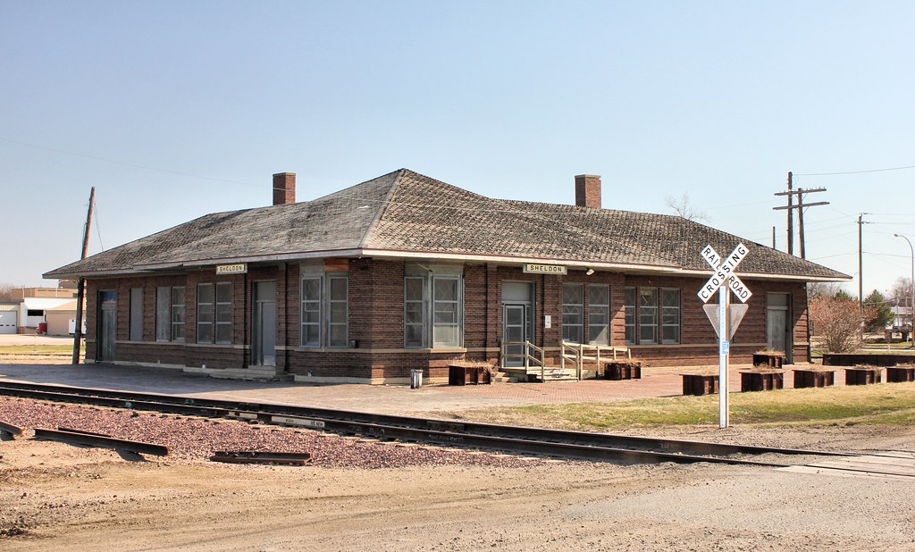 Milwaukee Road Chicago & North Western Railroad Depot Sheldon, IA