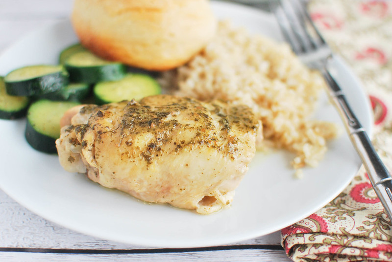 Crockpot Pesto Ranch Chicken Thighs Fake Ginger